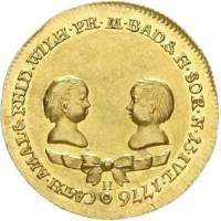 () Монета Германия (Империя) 1776 год 1  ""   Биметалл (Платина - Золото)  UNC