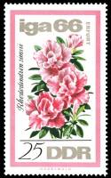 (1966-038) Марка Германия (ГДР) "Рододендрон"    Выставка цветов III O