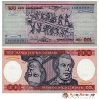 (1981) Банкнота Бразилия 1981 год 100 крузейро "Дуки-ди-Кашиас"   VF