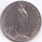 (№1939km26) Монета Ватикан 1939 год 1 Lira