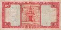 (№1958P-107a.5) Банкнота Мозамбик 1958 год "100 Escudos" (Подписи: Gastão Bessone Basto - Francisco 