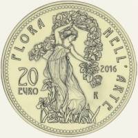 (№2016) Монета Италия 2016 год 20 Euro