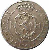 (№1665km76) Монета Норвегия 1665 год 2 Speciedaler