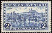 (1926-021) Марка Чехословакия "Прага (Синяя)"    Ланшафты II Θ