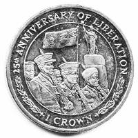 (2007) Монета Фолклендские Острова 2007 год 1 крона "25 лет освобождению"  Медь-Никель  PROOF