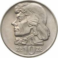 (1960) Монета Польша 1960 год 10 злотых "Тадеуш Костюшко"  Медь-Никель  UNC