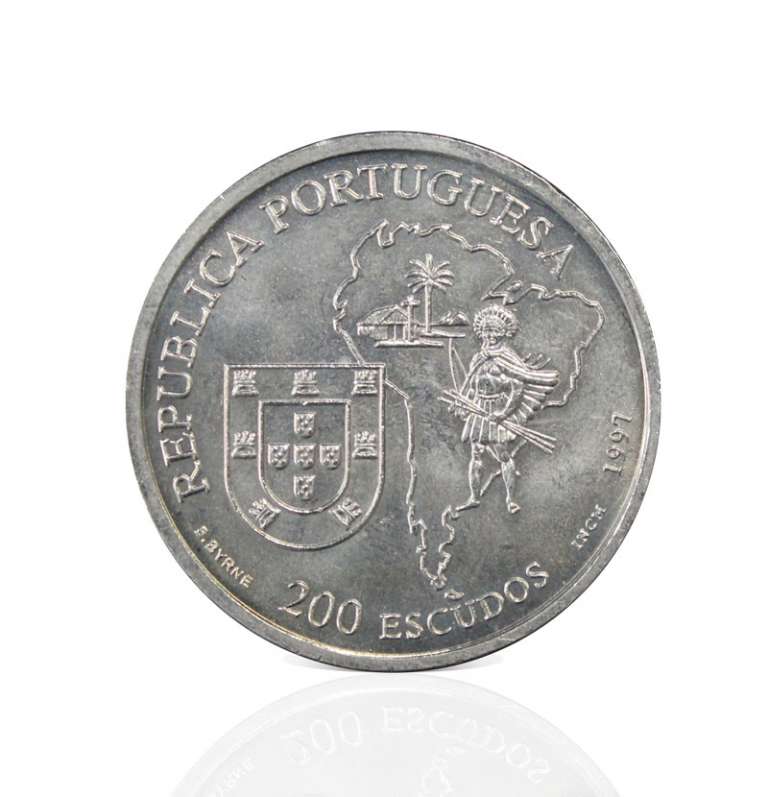 (1997) Монета Португалия 1997 год 200 эскудо &quot;Жозе ди Аншиета&quot;  Медь-Никель  UNC