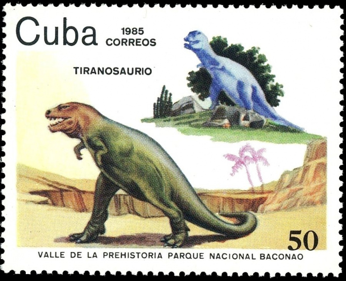 (1985-018) Марка Куба &quot;Тираннозавр&quot;    Национальный парк Баконао III Θ