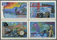 (№1989-1128) Лист марок Канада 1989 год "Разведка Канады", Гашеный