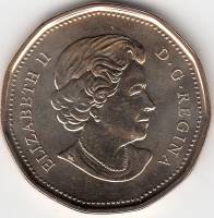 Монета Канада 1 доллар 2011 год "100 лет Национальным Паркам Канады. Стилизованный олень" AU