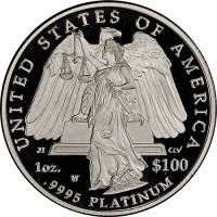 (2008w) Монета США 2008 год 100 долларов    PROOF