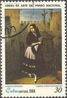 (1980-021) Марка Куба "Испанская девушка"    Музей в Гаване III Θ