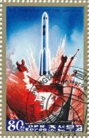 (1984-066) Марка Северная Корея "Старт ракеты"   Константин Циолковский III O