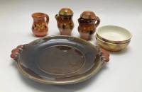 Набор керамики, 6 предметов Блюдо салатники пиалы Молочники- вазочки