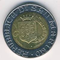 () Монета Сан-Марино 1989 год 500  ""   Биметалл  UNC