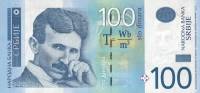() Банкнота Сербия 2012 год 100 динар "Никола Тесла"   UNC