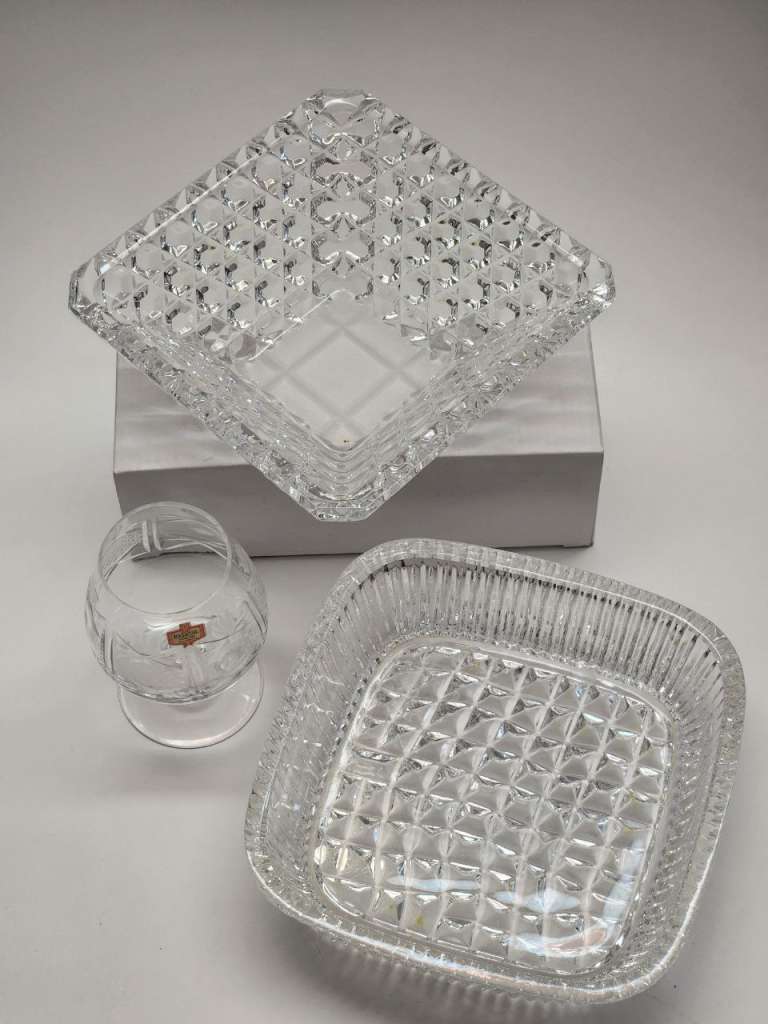 Салатники 2 шт и бокал хрусталь