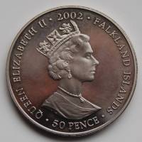 () Монета Фолклендские Острова 2002 год 50 пенсов ""  Никель  UNC