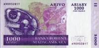 (,) Банкнота Мадагаскар 2004 год 1 000 ариари "Лемур"   UNC