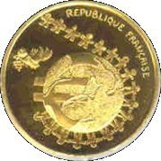 (№2002km1331) Монета Франция 2002 год frac14; Euro (Дети)