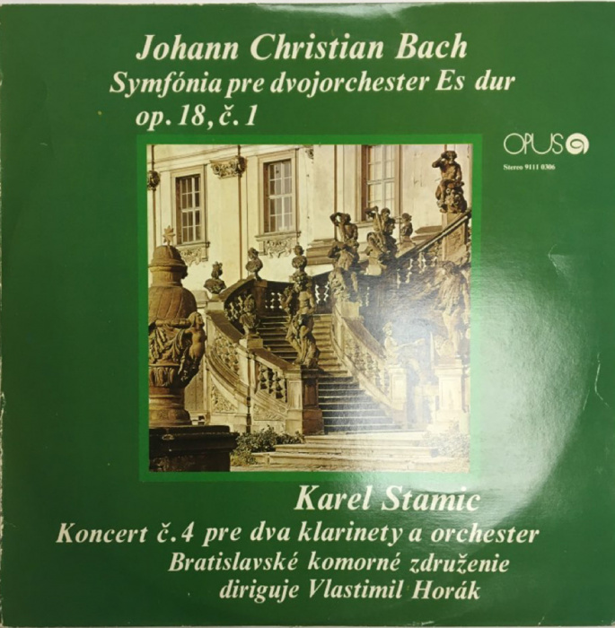 Пластинка виниловая &quot;J. Bach, K. Stamic. Bratislavske komorne zdruzenie&quot; Opus 300 мм. (сост. на фото