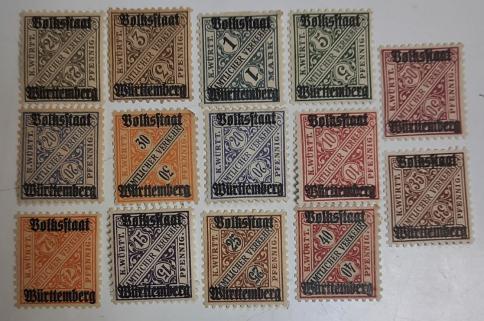 (--) Набор марок Вюртемберг &quot;14 шт.&quot;  Негашеные  , II O