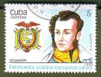 (1988-082) Марка Куба "Х. де Сурке (Эквадор)"    История Латинской Америки III O