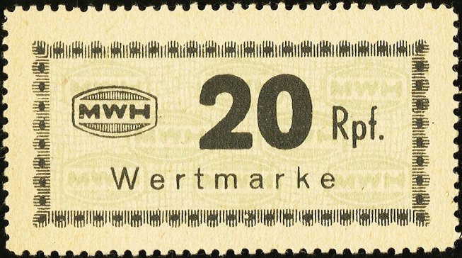 (№2017) Банкнота Германия (Без даты) 20 Reichspfennig&quot;