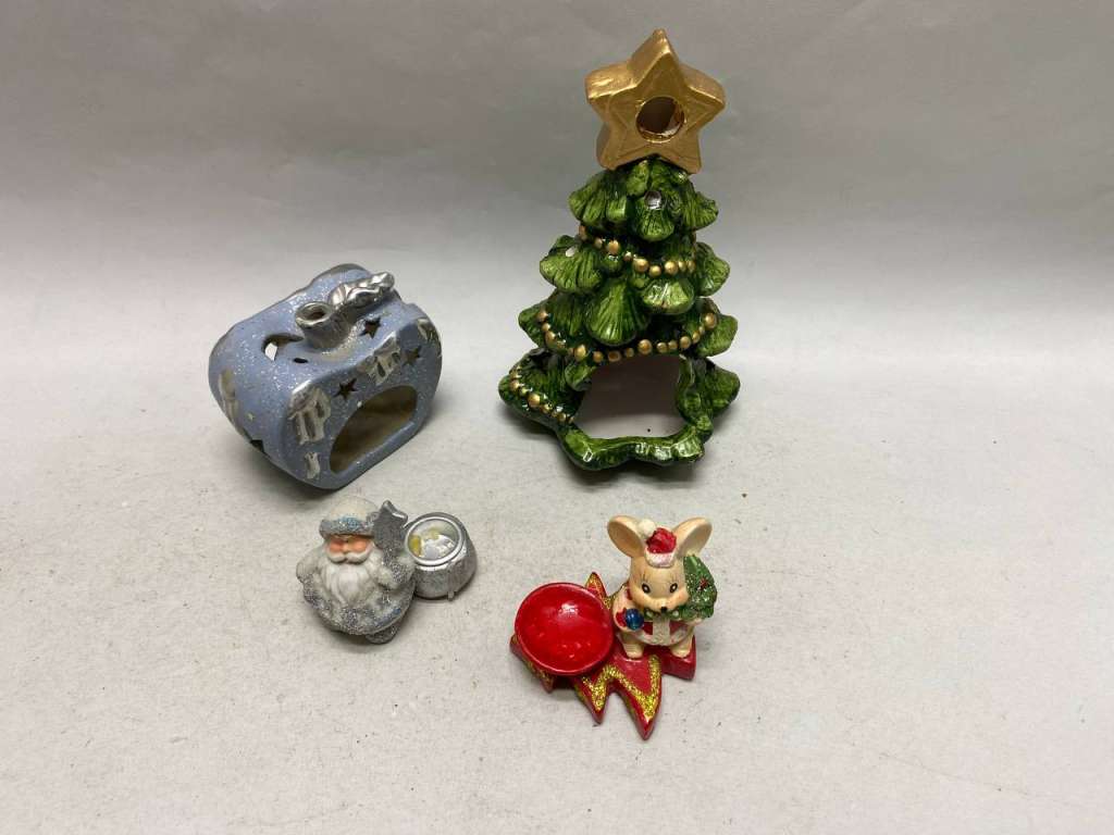 Подсвечники керамика новогодние 4 шт