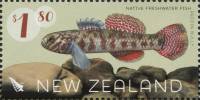 Марка из набора Новая Зеландия 2017 год "Красноперки Хулиган Gobiomorphus huttoni", Гашеная