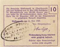 (№1920) Банкнота Австрия 1920 год "10 Heller"