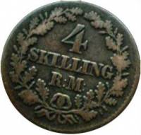 (№1856km758.2) Монета Дания 1856 год 4 Skilling (Rigsmontskilling)