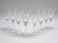 Рюмки на высокой ножке 8 шт хрусталь СССР