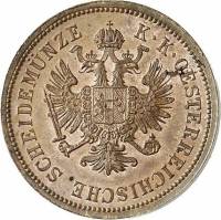 (№1860km2194) Монета Австрия 1860 год 4 Kreuzer (1/25 Флорин - А, Б, Е)
