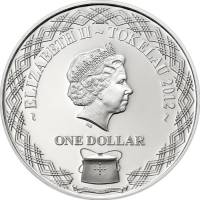 () Монета Токелау 2012 год 1  ""   Медь, покрытая Серебром  UNC