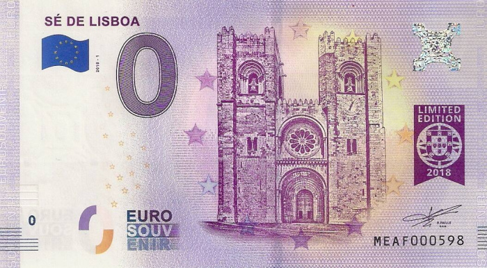 (2018) Банкнота Европа 2018 год 0 евро &quot;Лиссабон&quot;   UNC