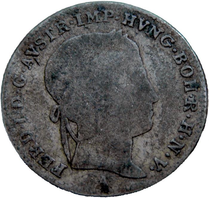  Монета Австро-Венгрия 1837 год 5     Биметалл (Серебро - Ниобиум)  UNC