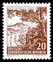 (1961-009) Марка Германия (ГДР) "Лилиенштейн, Саксония"    Ланшафты II O