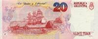 (№1992P-343a) Банкнота Аргентина 1992 год "20 Pesos"