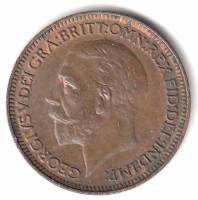 (1935) Монета Великобритания 1935 год 1 фартинг "Георг V"  Бронза  XF