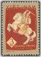 (1962-038) Марка Вьетнам "Куанг Чунг"  красная  Национальные герои III Θ