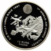 (1997) Монета Финляндия 1997 год 10 евро "Полёт над Европой"  Серебро (Ag)  PROOF