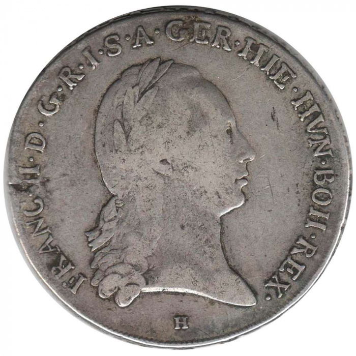 Монета Австро-Венгрия 1 Талер (2 гульдена) 1795 год, H &quot;Франц II&quot; (Состояние - VF)