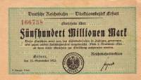 (№1923P-S1206) Банкнота Германия 1923 год "500,000,000 Mark"