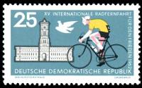 (1962-020) Марка Германия (ГДР) "Берлин"    Велопробег III Θ