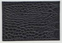 Обложка для проездного, Натуральная фактурная кожа, Кайман черный