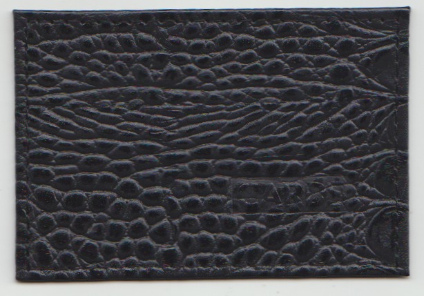 Обложка для проездного, Натуральная фактурная кожа, Кайман черный