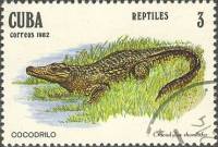 (1982-052) Марка Куба "Кубинский крокодил"    Рептилии III O