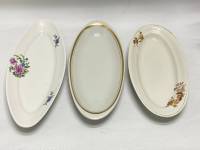 Набор селедочниц 3 шт Дулево-Рижский форфоровый завод + барановка (сост. на фото)