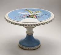 Блюдо Фруктовница на ножке 19 век завод Гарднера фаянс